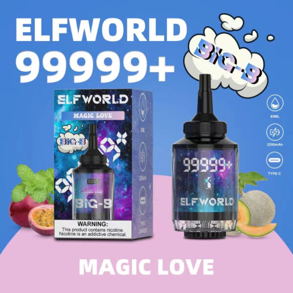 Elf World BIG-B 99999 Puffs Disposable Shisha Hookah Vaping - Image 5