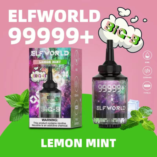 Elf World BIG-B 99999 Puffs Disposable Shisha Hookah Vaping - Image 7