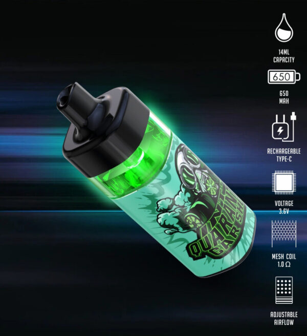 Airflow Adjust Disposable Vaporizer Kit with RGB Color Light - Image 4