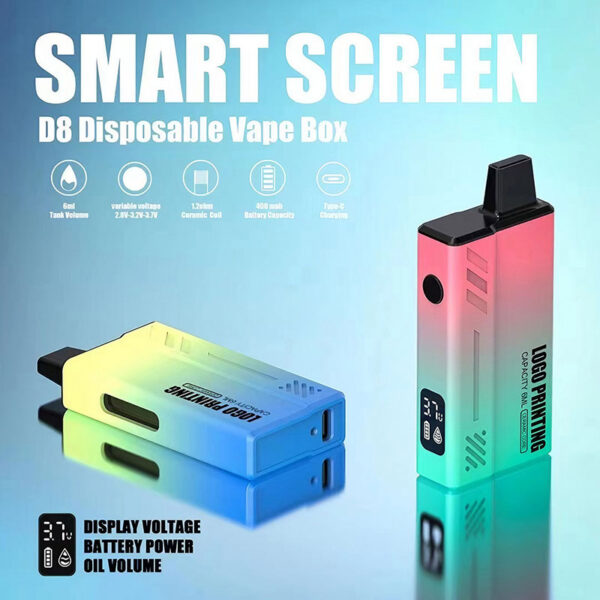 6ml D8 Disposable Box Vape for CBD & THC Oil - Image 5