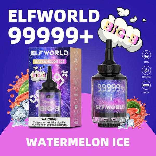 Elf World BIG-B 99999 Puffs Disposable Shisha Hookah Vaping - Image 10