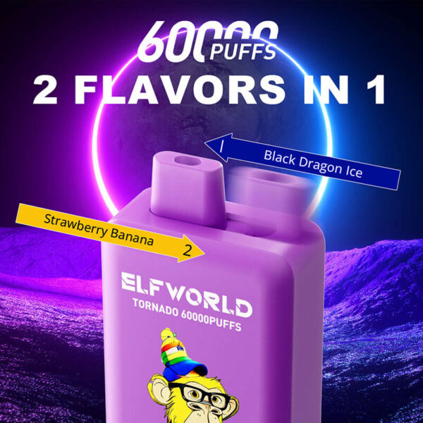 Elf World Tornado 60000 Puffs Dual Flavors Disposable Vape - Image 4
