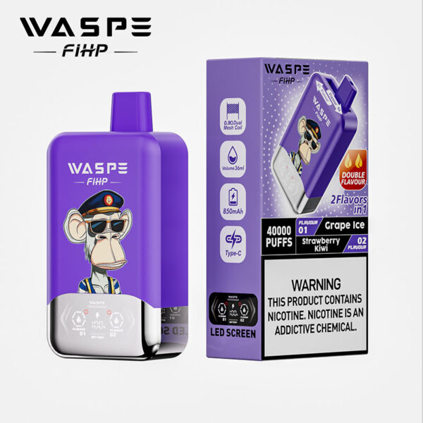 WASPE 40000 Puffs Disposable Vape China 2 Flavors in 1 - Image 8