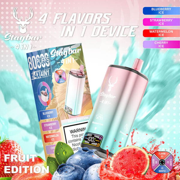 STAGBAR 4 in 1 Disposable Vape 80K Puffs - Image 3