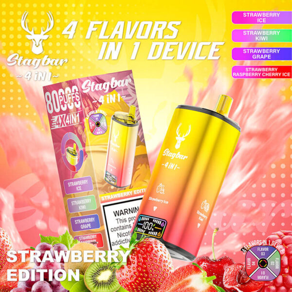 STAGBAR 4 in 1 Disposable Vape 80K Puffs - Image 4