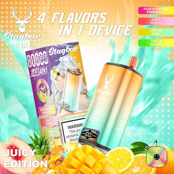 STAGBAR 4 in 1 Disposable Vape 80K Puffs - Image 8