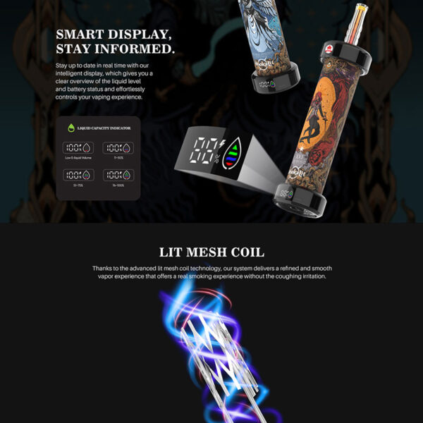 ARYMI Hookalit 40K Puffs MTL DL Disposable Vape with Display Wholeale - Image 3