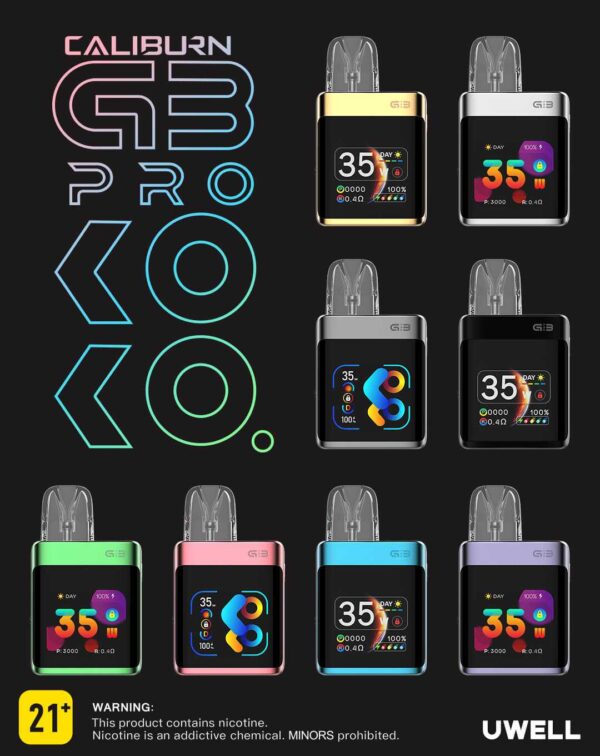 Uwell Caliburn G3 Pro Koko Pod System Kit 1250mAh - Image 9