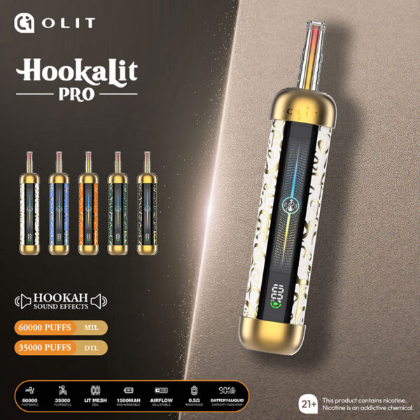OLIT Hookalit Pro 60000 Puffs Disposable Vape MTL DTL - Image 4