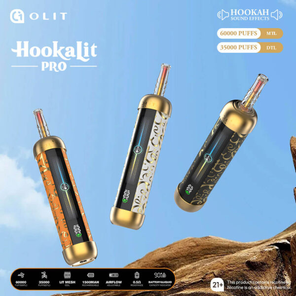 OLIT Hookalit Pro 60000 Puffs Disposable Vape MTL DTL - Image 3