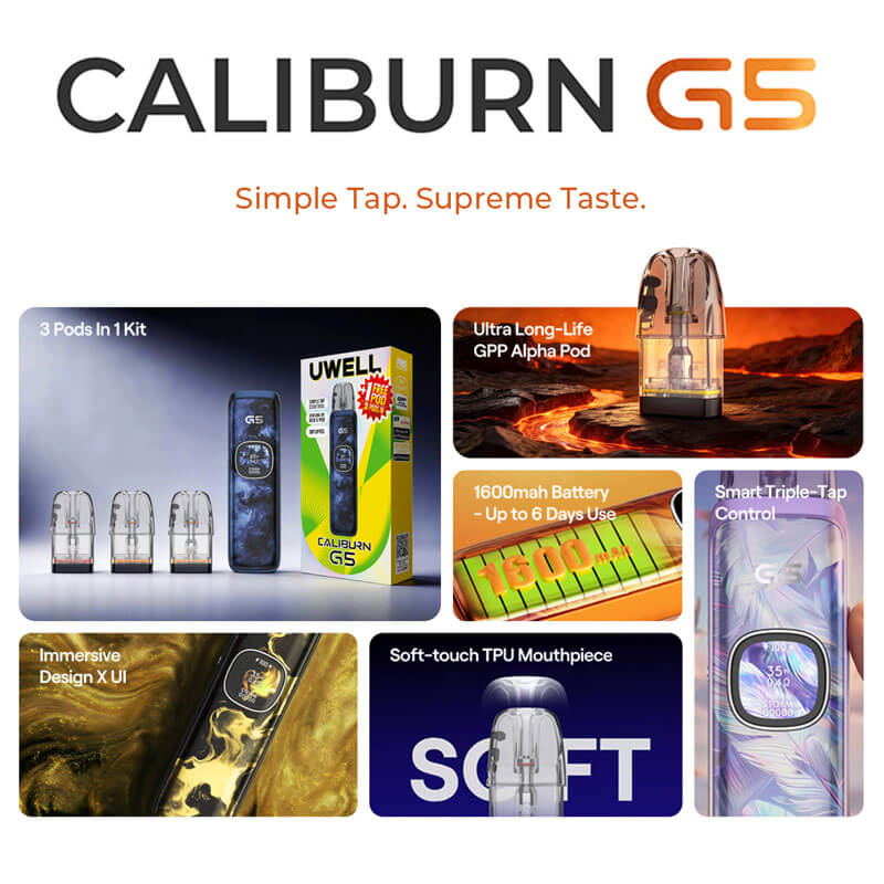 Uwell Caliburn G5 Pod System Kit 1600mAh - Image 3