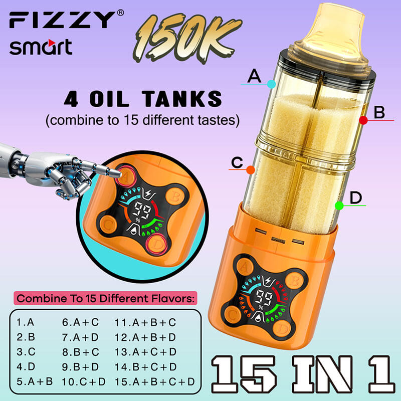 FIZZY Smart 150K Puffs Disposable Vape 15 in 1 - Image 6