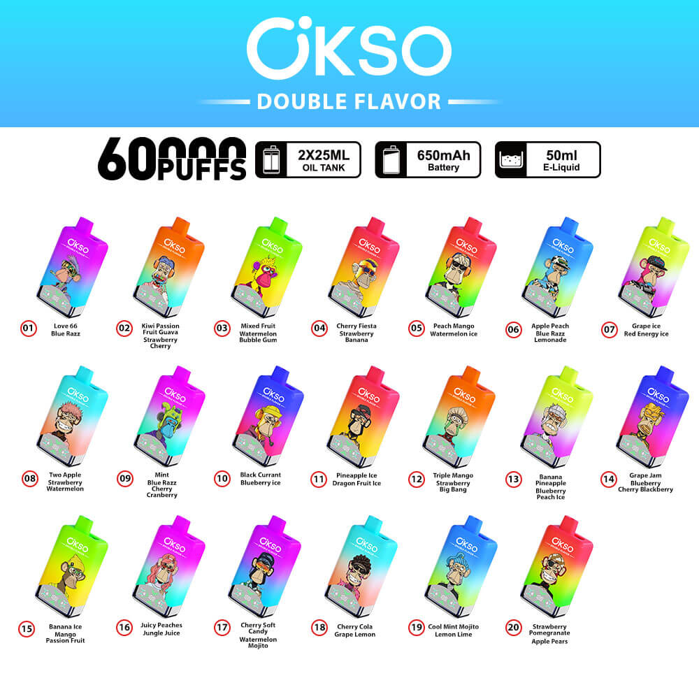 OKSO Double Flavor 60K Puffs Disposable Box Vape - Image 5