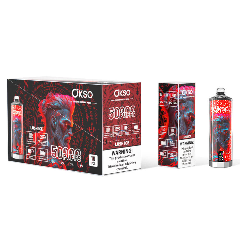 OKSO Shisha Hookah Mega 50K Puffs Disposable Vape - Image 8