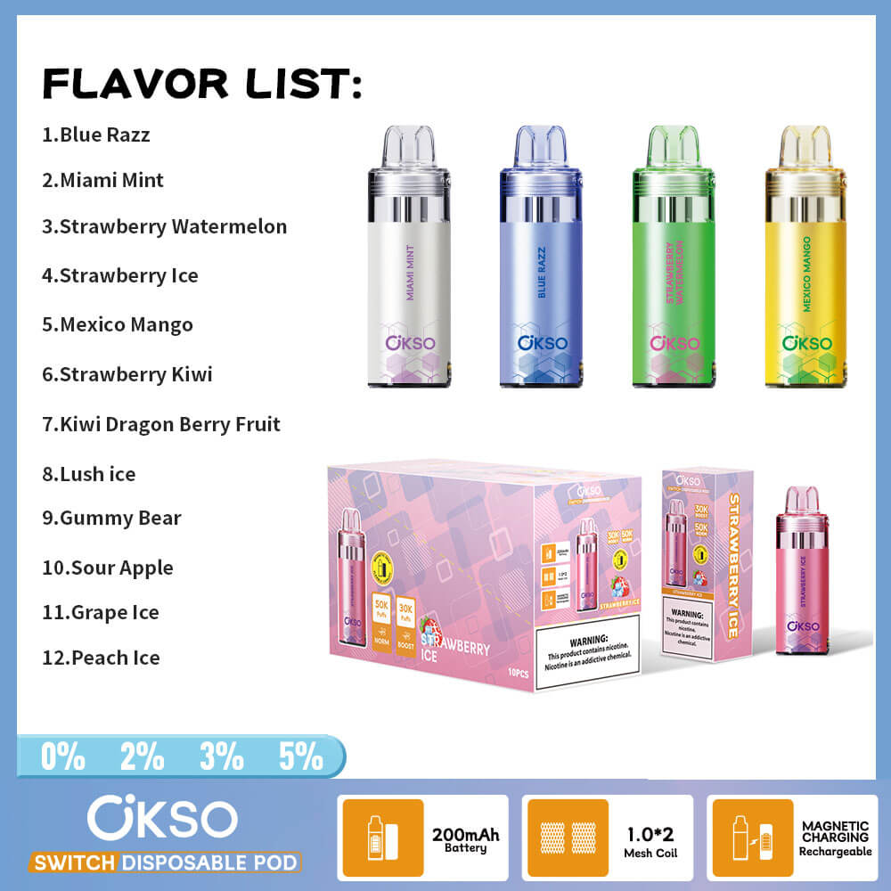 OKSO Switch 50K Puffs Disposable Box Vape - Image 7