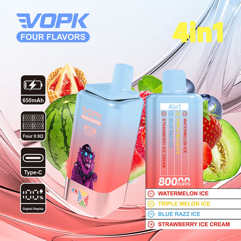 VOPK Four 80000 Puffs Disposable e-Cigarette 4 Flavors in 1 | Wholesale Disposable Vape Manufacturer - Image 10