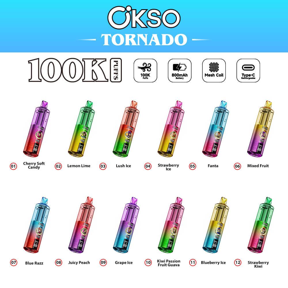 OKSO Tornado 100K Puffs Disposable Pod Device - Image 6